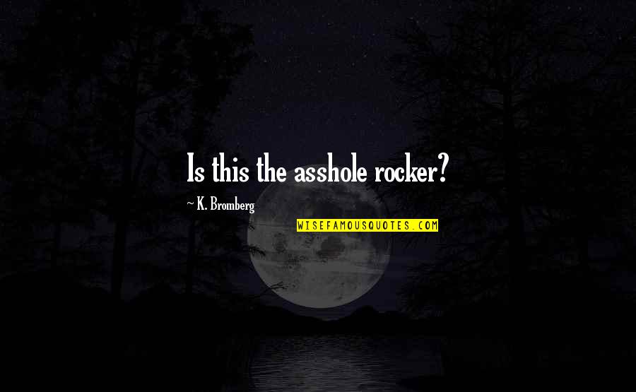 Dantignac Designs Quotes By K. Bromberg: Is this the asshole rocker?