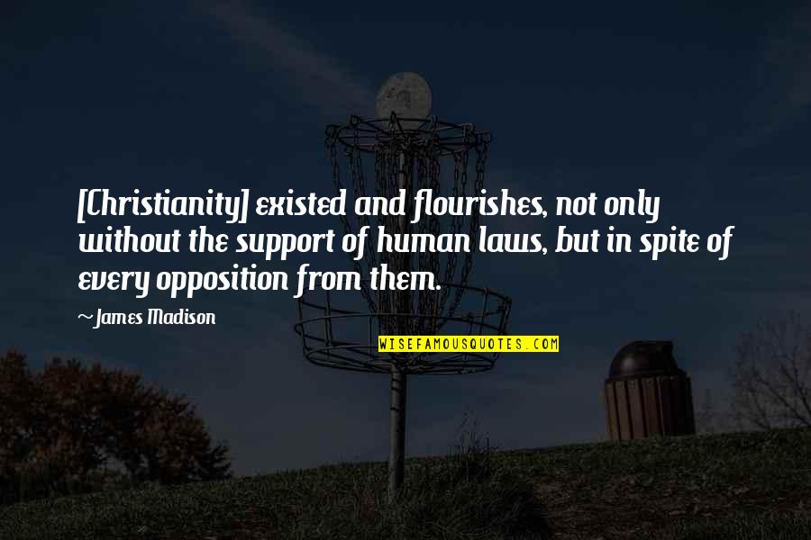 Daphnedews Quotes By James Madison: [Christianity] existed and flourishes, not only without the
