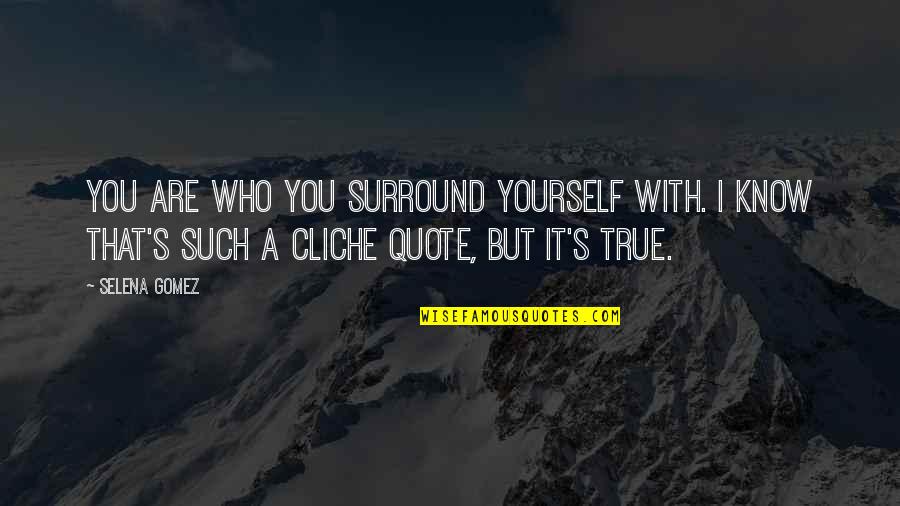 Darabos Vi Quotes By Selena Gomez: You are who you surround yourself with. I Darabos Vi Quotes By Selena Gomez: You are who you surround yourself with. I