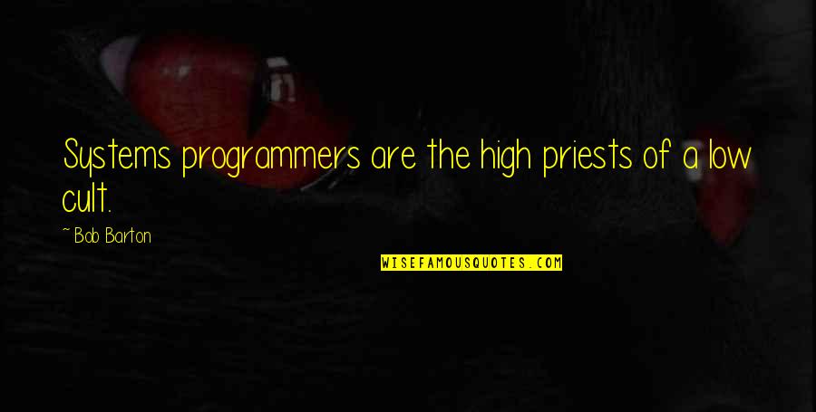 Daramos Huntington Quotes By Bob Barton: Systems programmers are the high priests of a