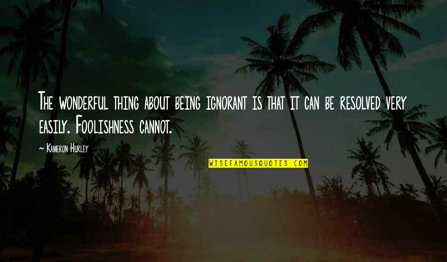 Darauf Einen Quotes By Kameron Hurley: The wonderful thing about being ignorant is that Darauf Einen Quotes By Kameron Hurley: The wonderful thing about being ignorant is that