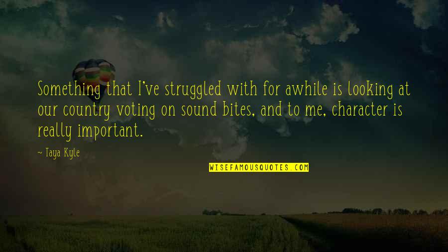 Darbonne Woods Charter School Quotes By Taya Kyle: Something that I've struggled with for awhile is