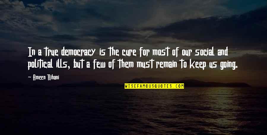 Dard E Dil Quotes By Ameen Rihani: In a true democracy is the cure for