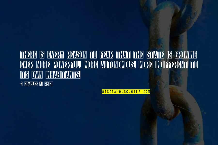 Dardadog Quotes By Charles A. Reich: There is every reason to fear that the Dardadog Quotes By Charles A. Reich: There is every reason to fear that the