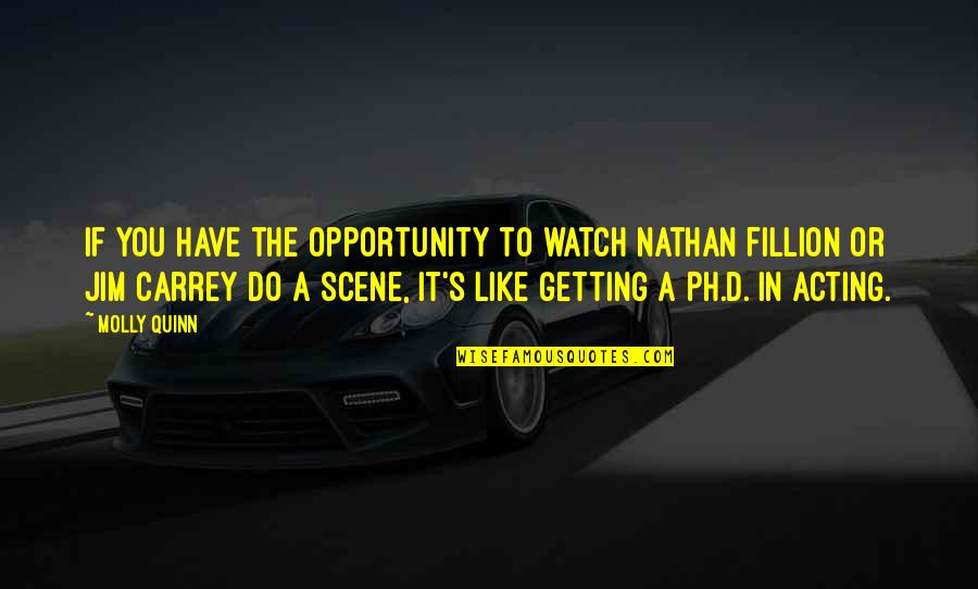 D'argent's Quotes By Molly Quinn: If you have the opportunity to watch Nathan