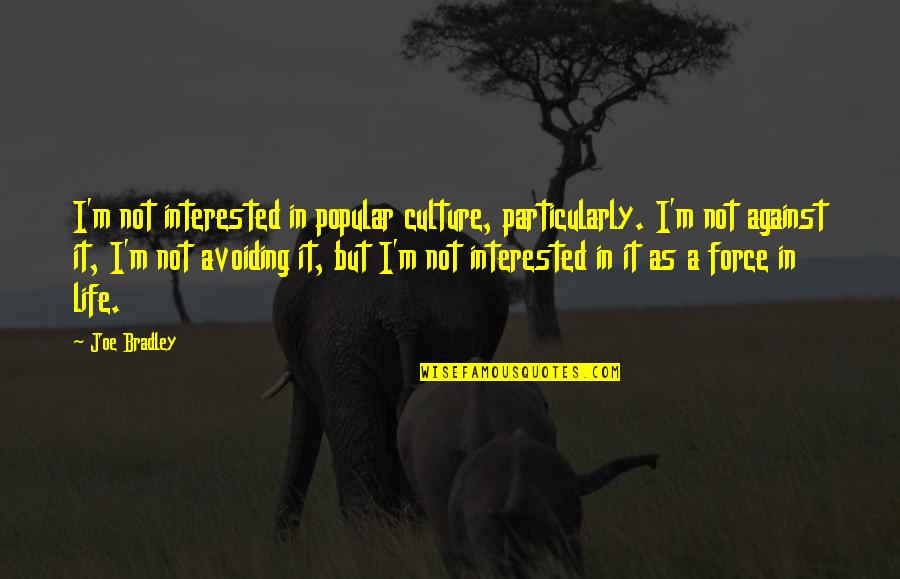 Darielys Llanes Quotes By Joe Bradley: I'm not interested in popular culture, particularly. I'm Darielys Llanes Quotes By Joe Bradley: I'm not interested in popular culture, particularly. I'm