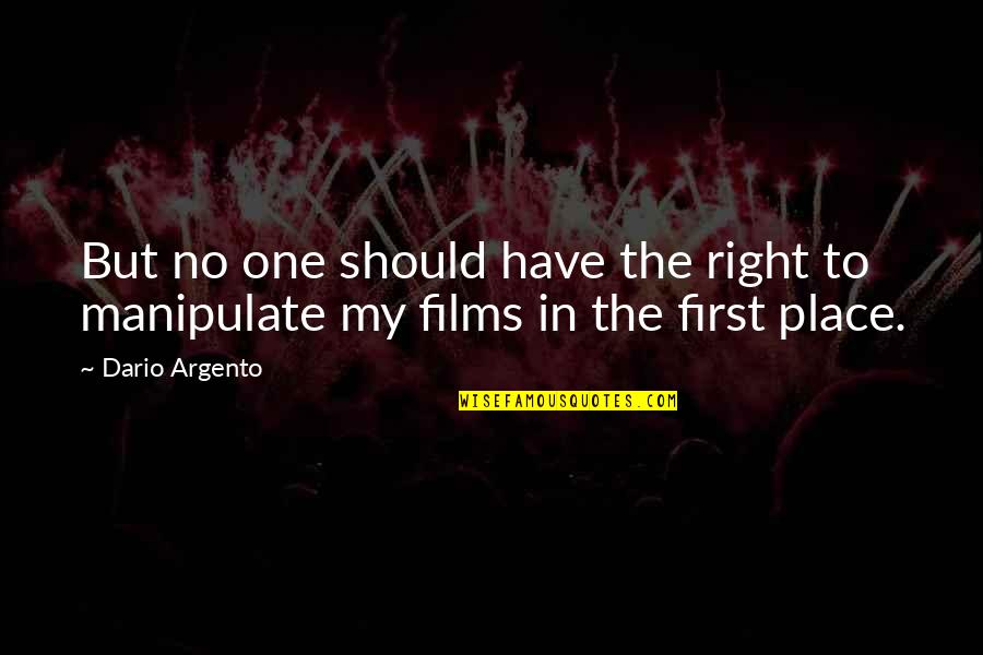 Dario's Quotes By Dario Argento: But no one should have the right to