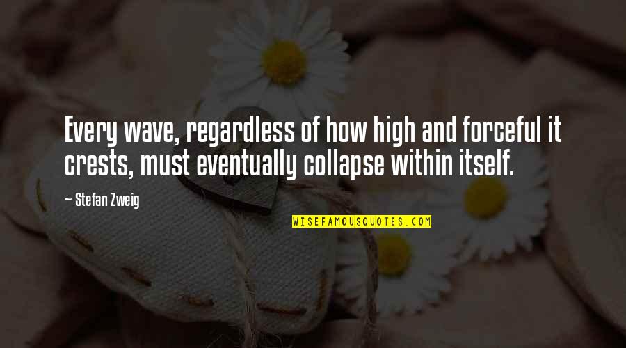 Dariun Felix Quotes By Stefan Zweig: Every wave, regardless of how high and forceful Dariun Felix Quotes By Stefan Zweig: Every wave, regardless of how high and forceful