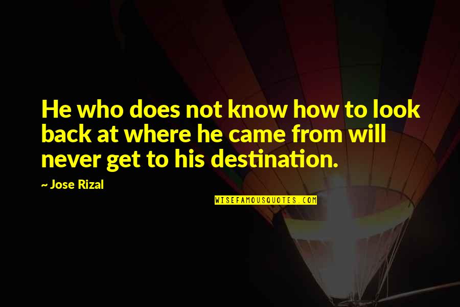 Darjeeling Limited Quotes By Jose Rizal: He who does not know how to look
