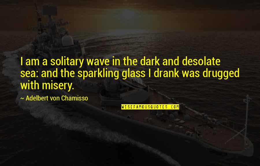 Dark And Gothic Quotes By Adelbert Von Chamisso: I am a solitary wave in the dark