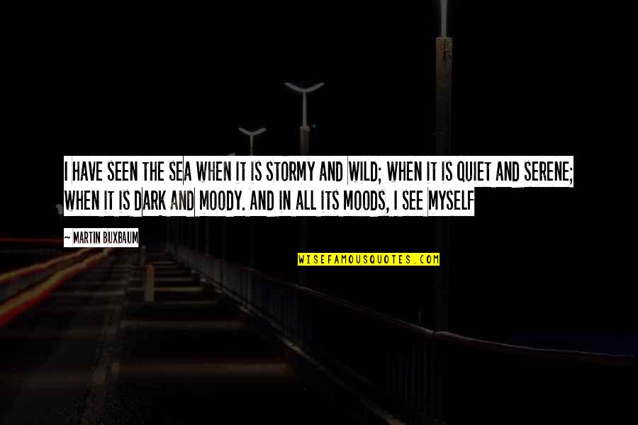 Dark And Stormy Quotes By Martin Buxbaum: I have seen the sea when it is Dark And Stormy Quotes By Martin Buxbaum: I have seen the sea when it is