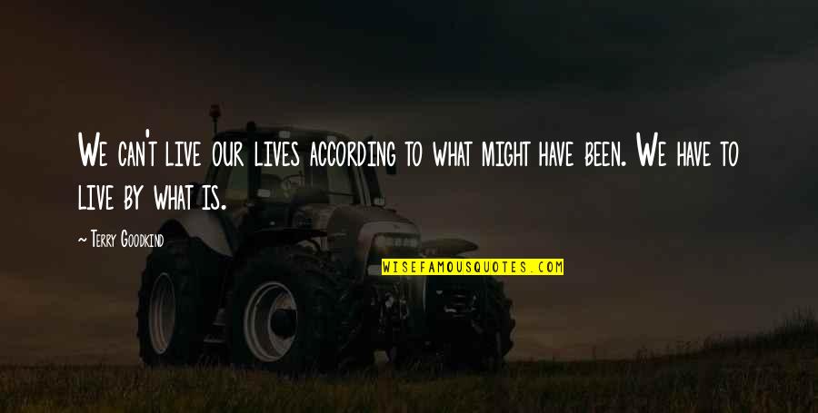 Dark Circus Quotes By Terry Goodkind: We can't live our lives according to what Dark Circus Quotes By Terry Goodkind: We can't live our lives according to what