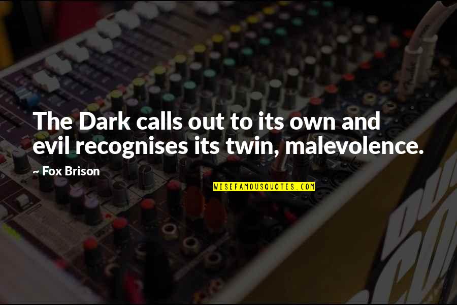 Dark Evil Quotes By Fox Brison: The Dark calls out to its own and