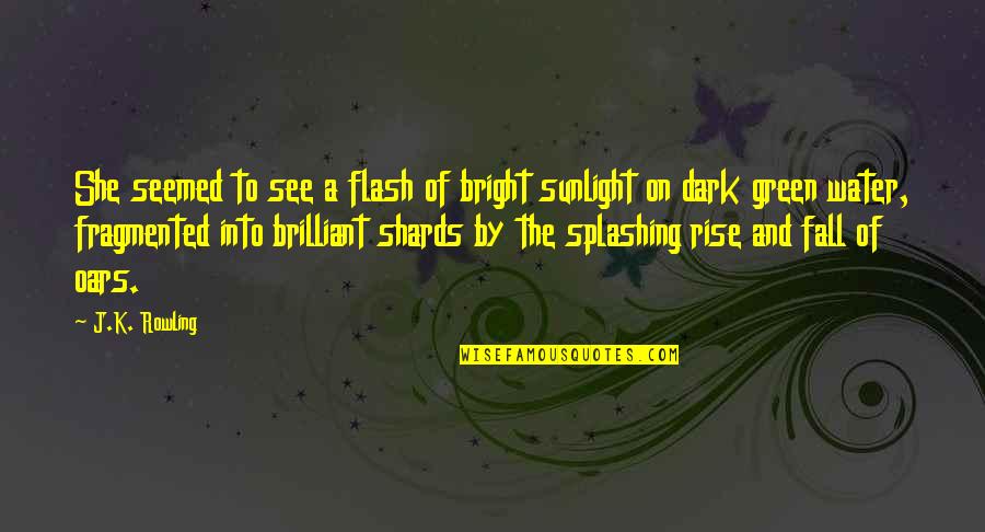 Dark Flash Quotes By J.K. Rowling: She seemed to see a flash of bright