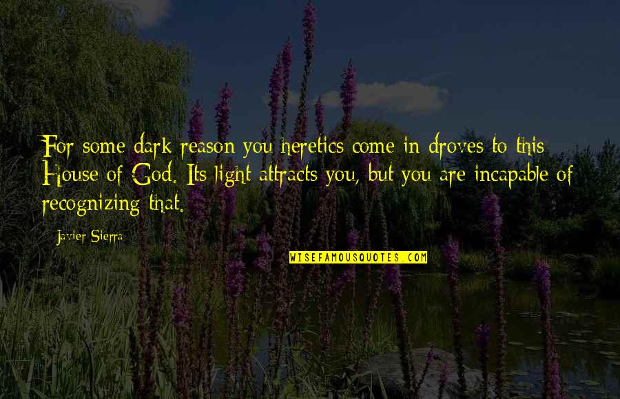 Dark God Quotes By Javier Sierra: For some dark reason you heretics come in