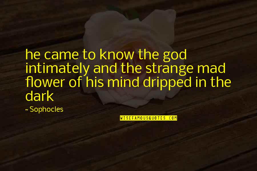 Dark God Quotes By Sophocles: he came to know the god intimately and