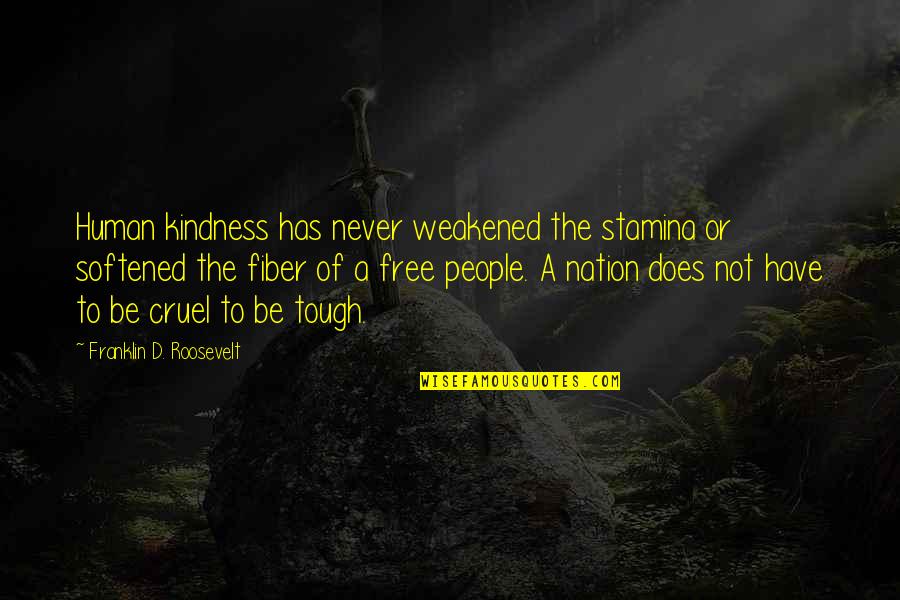 Dark Goddess Quotes By Franklin D. Roosevelt: Human kindness has never weakened the stamina or Dark Goddess Quotes By Franklin D. Roosevelt: Human kindness has never weakened the stamina or