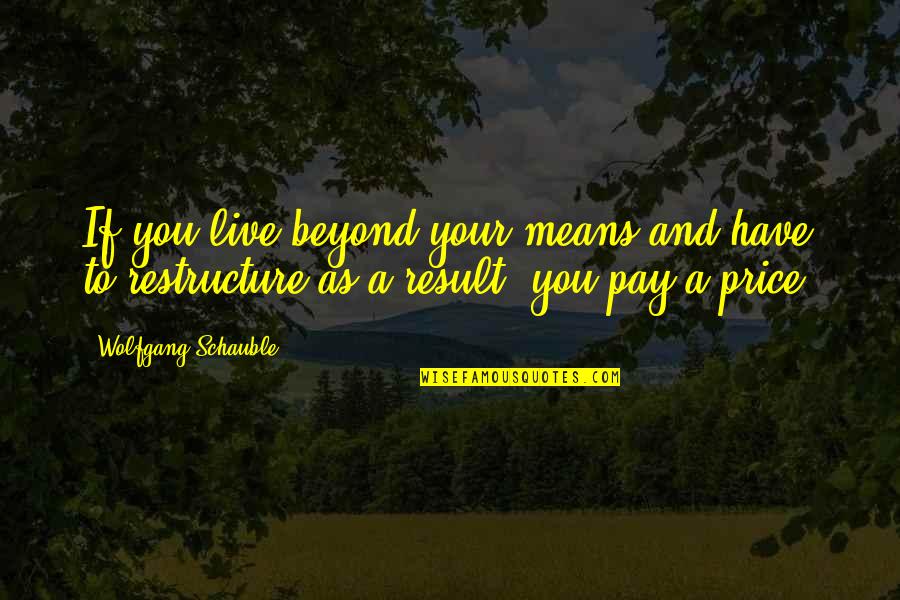 Dark Hole Quotes By Wolfgang Schauble: If you live beyond your means and have Dark Hole Quotes By Wolfgang Schauble: If you live beyond your means and have
