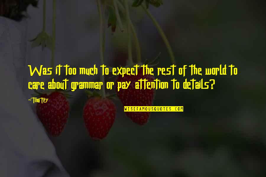 Dark Hour Quotes By Tina Fey: Was it too much to expect the rest Dark Hour Quotes By Tina Fey: Was it too much to expect the rest