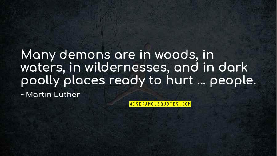 Dark Places Quotes By Martin Luther: Many demons are in woods, in waters, in