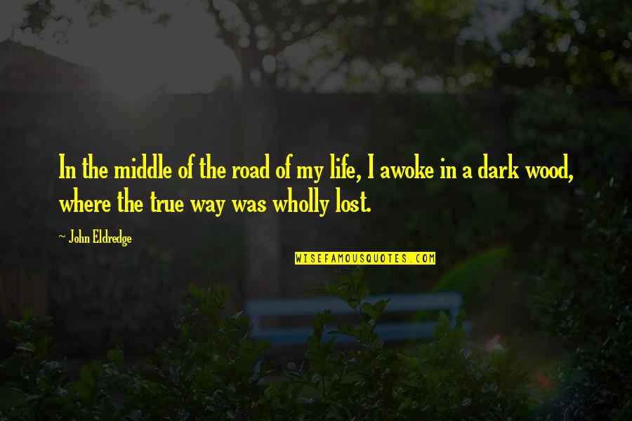 Dark Quotes By John Eldredge: In the middle of the road of my