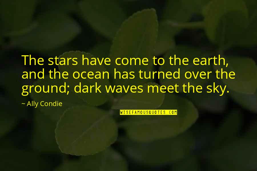 Dark Sky Quotes By Ally Condie: The stars have come to the earth, and Dark Sky Quotes By Ally Condie: The stars have come to the earth, and