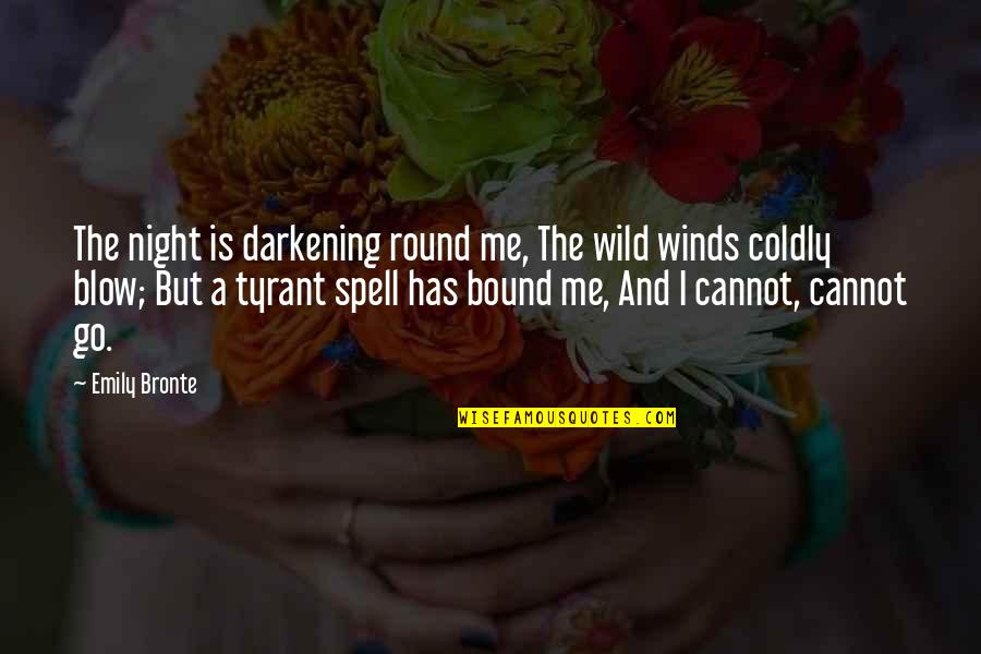 Darkening Quotes By Emily Bronte: The night is darkening round me, The wild