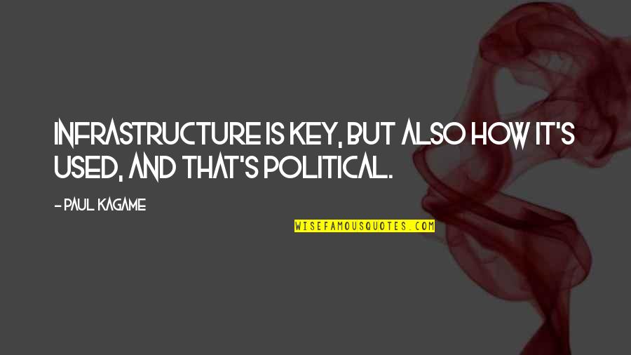 Darkmaster Gandling Quotes By Paul Kagame: Infrastructure is key, but also how it's used,