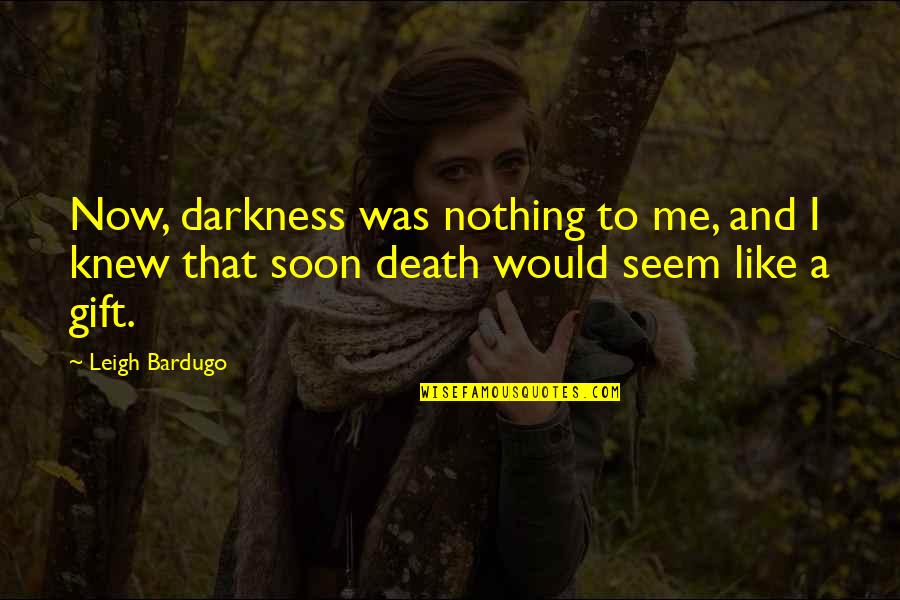 Darkness And Death Quotes By Leigh Bardugo: Now, darkness was nothing to me, and I
