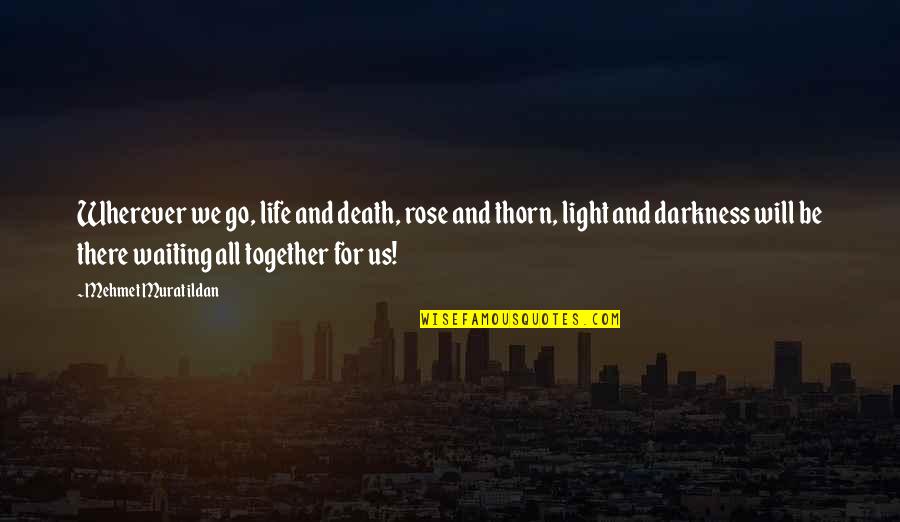 Darkness And Life Quotes By Mehmet Murat Ildan: Wherever we go, life and death, rose and