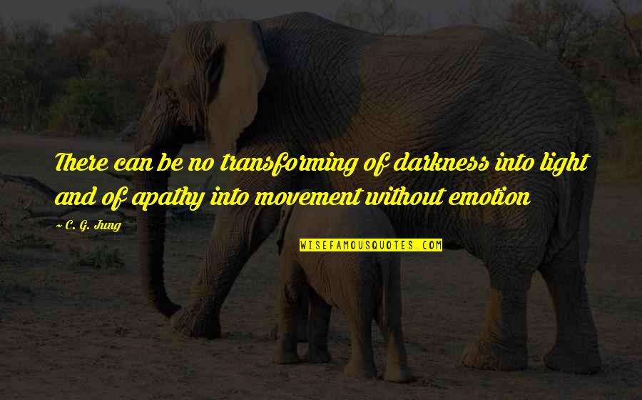 Darkness And Light Quotes By C. G. Jung: There can be no transforming of darkness into