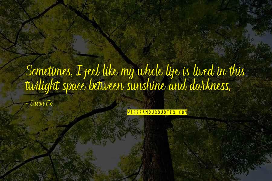 Darkness And Sunshine Quotes By Susan Ee: Sometimes, I feel like my whole life is