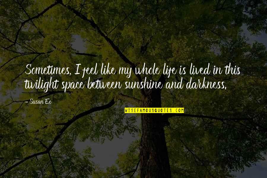 Darkness In My Life Quotes By Susan Ee: Sometimes, I feel like my whole life is Darkness In My Life Quotes By Susan Ee: Sometimes, I feel like my whole life is