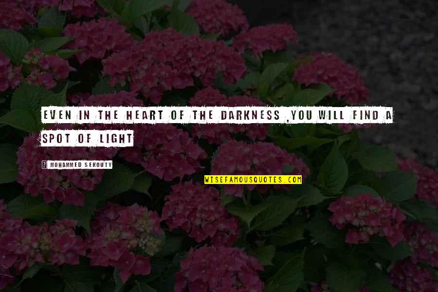 Darkness In The Heart Quotes By Mohammed Sekouty: Even in the heart of the darkness ,You