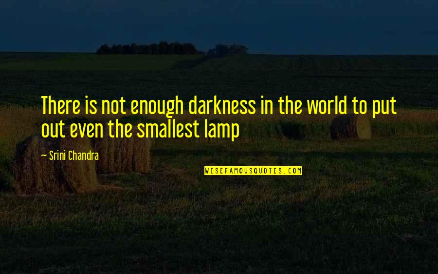 Darkness Out There Quotes By Srini Chandra: There is not enough darkness in the world