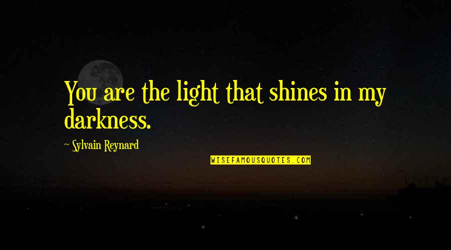 Darkness Out There Quotes By Sylvain Reynard: You are the light that shines in my