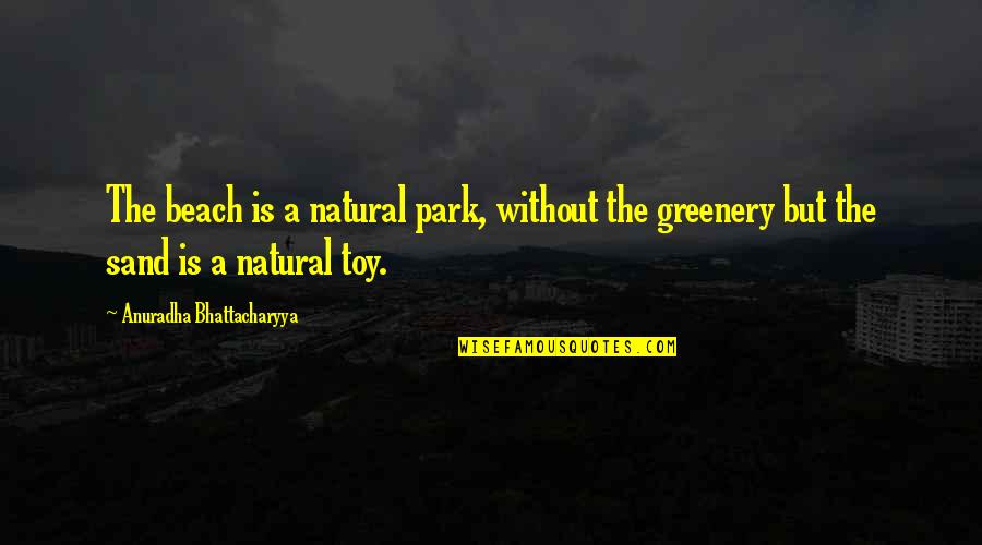 Darland Omaha Quotes By Anuradha Bhattacharyya: The beach is a natural park, without the