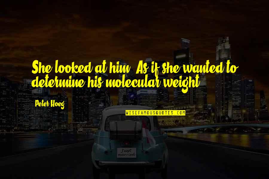 Darmanitan Quotes By Peter Hoeg: She looked at him. As if she wanted