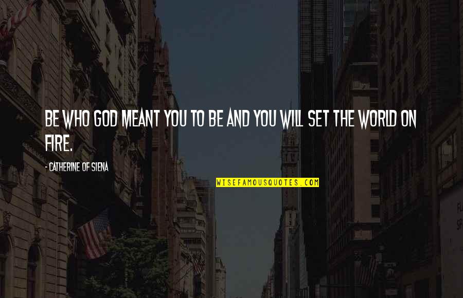 Darogar Quotes By Catherine Of Siena: Be who God meant you to be and