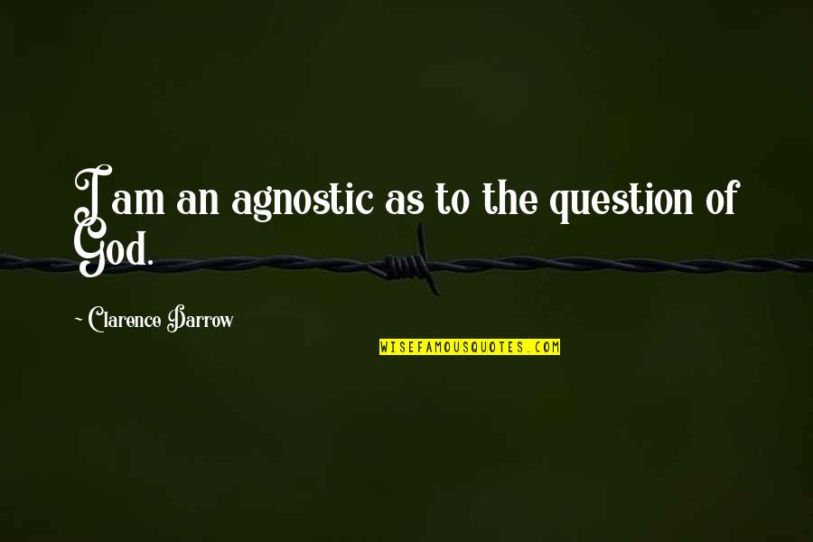 Darrow Clarence Quotes By Clarence Darrow: I am an agnostic as to the question