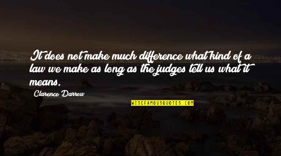 Darrow Quotes By Clarence Darrow: It does not make much difference what kind