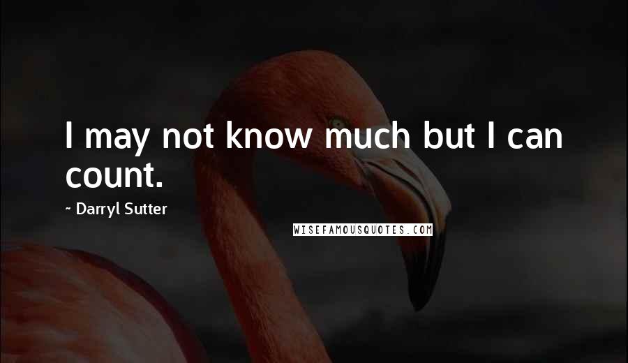 Darryl Sutter quotes: I may not know much but I can count.