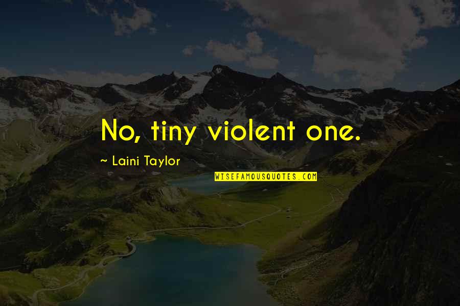 Darussalam Quotes By Laini Taylor: No, tiny violent one.