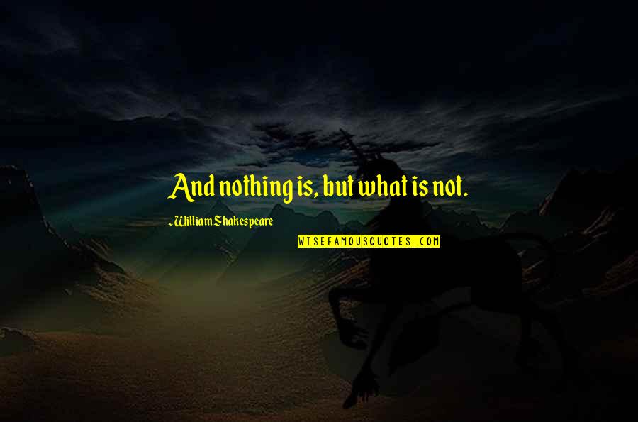 Dasaro Law Quotes By William Shakespeare: And nothing is, but what is not. Dasaro Law Quotes By William Shakespeare: And nothing is, but what is not.