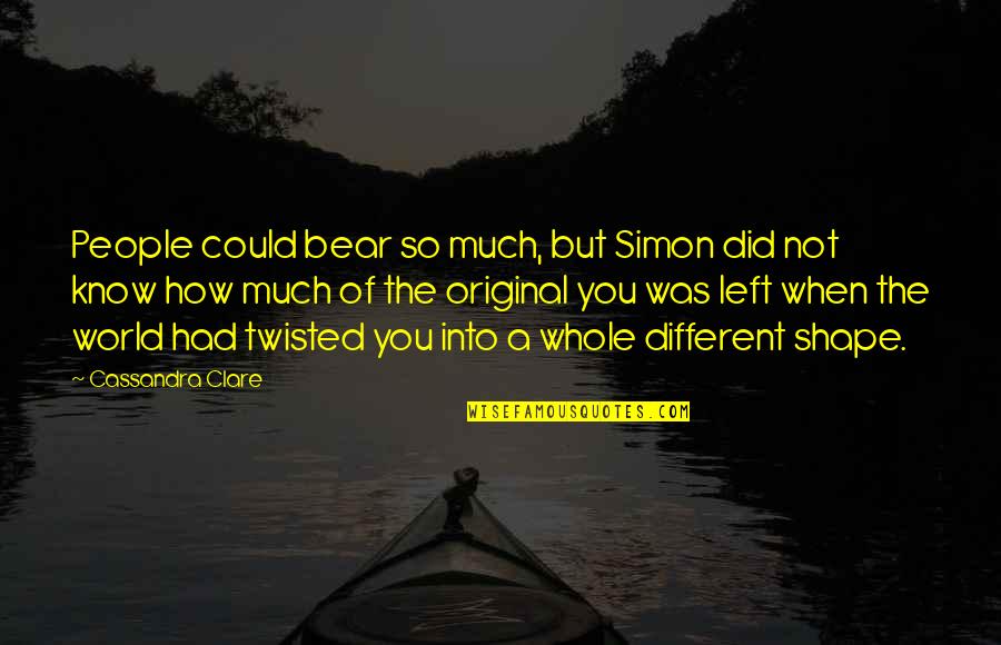 Dash And Lilys Book Of Dares Quotes By Cassandra Clare: People could bear so much, but Simon did Dash And Lilys Book Of Dares Quotes By Cassandra Clare: People could bear so much, but Simon did
