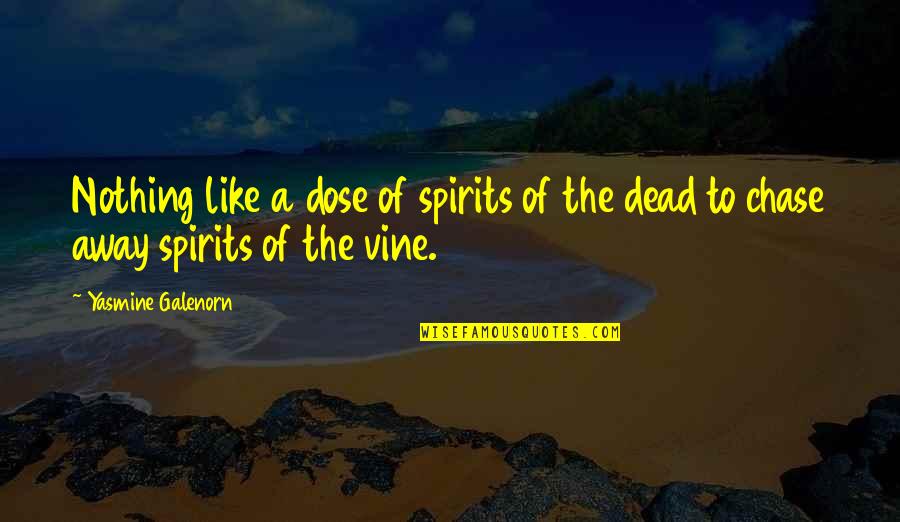 Dashan Quotes By Yasmine Galenorn: Nothing like a dose of spirits of the