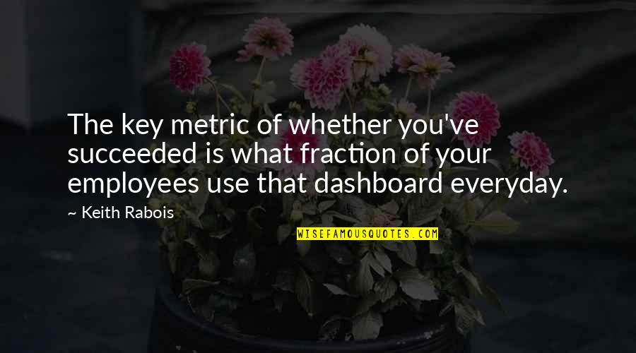 Dashboard Quotes By Keith Rabois: The key metric of whether you've succeeded is