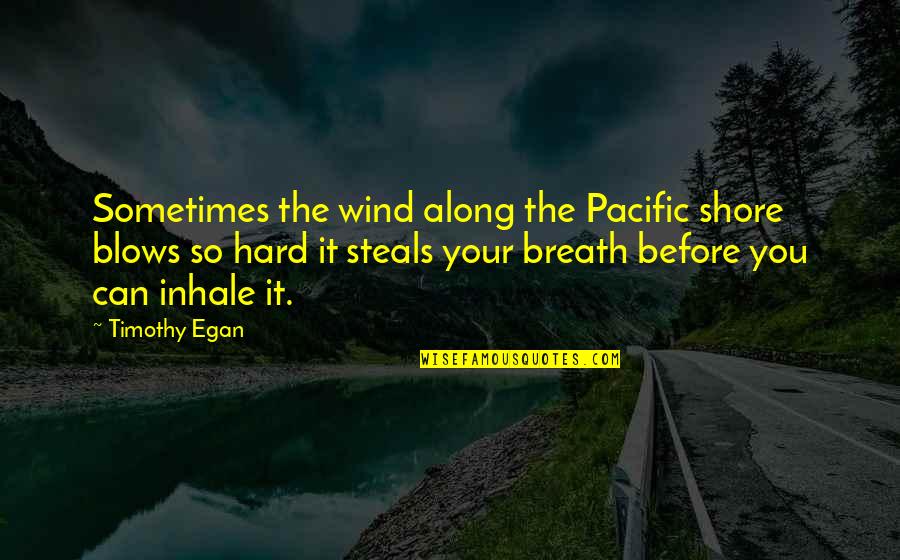 Dashost Quotes By Timothy Egan: Sometimes the wind along the Pacific shore blows