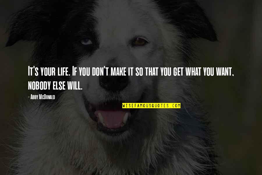 Daskalopoulos Real Estate Quotes By Abby McDonald: It's your life. If you don't make it Daskalopoulos Real Estate Quotes By Abby McDonald: It's your life. If you don't make it