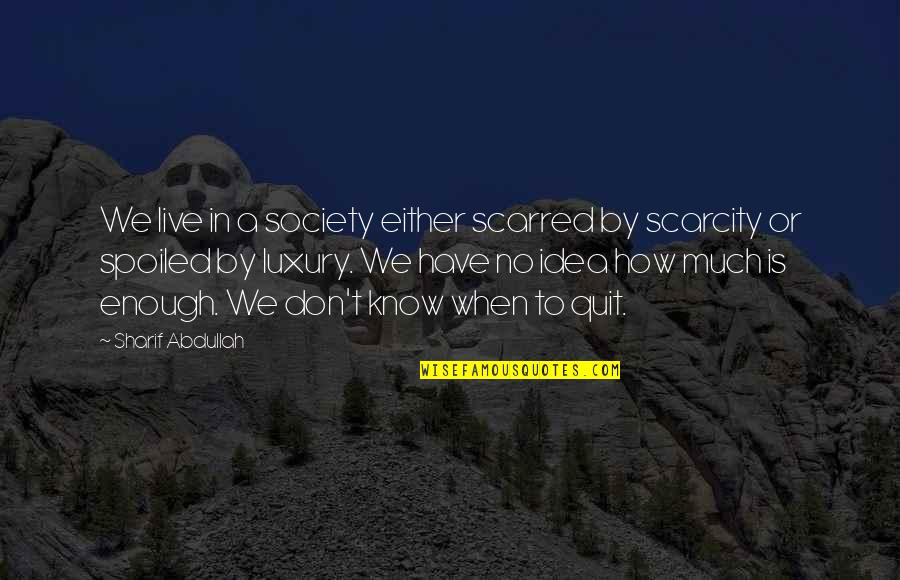 Dassisi Quotes By Sharif Abdullah: We live in a society either scarred by Dassisi Quotes By Sharif Abdullah: We live in a society either scarred by
